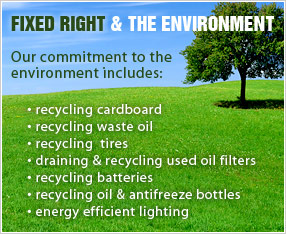 Fixed Right Automotive and a the Environment